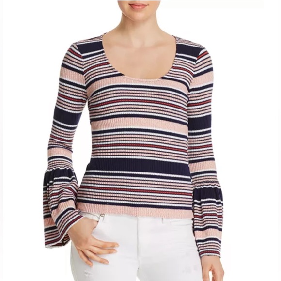 Splendid Striped Bell Sleeve Top - Picture 3 of 11